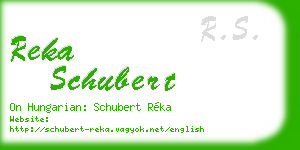 reka schubert business card